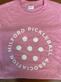 milford pickleball association t-shirt - pink