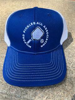 milford pickleball association - snap back hat - patriot blue & white-