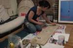 Woman doing arts and crafts